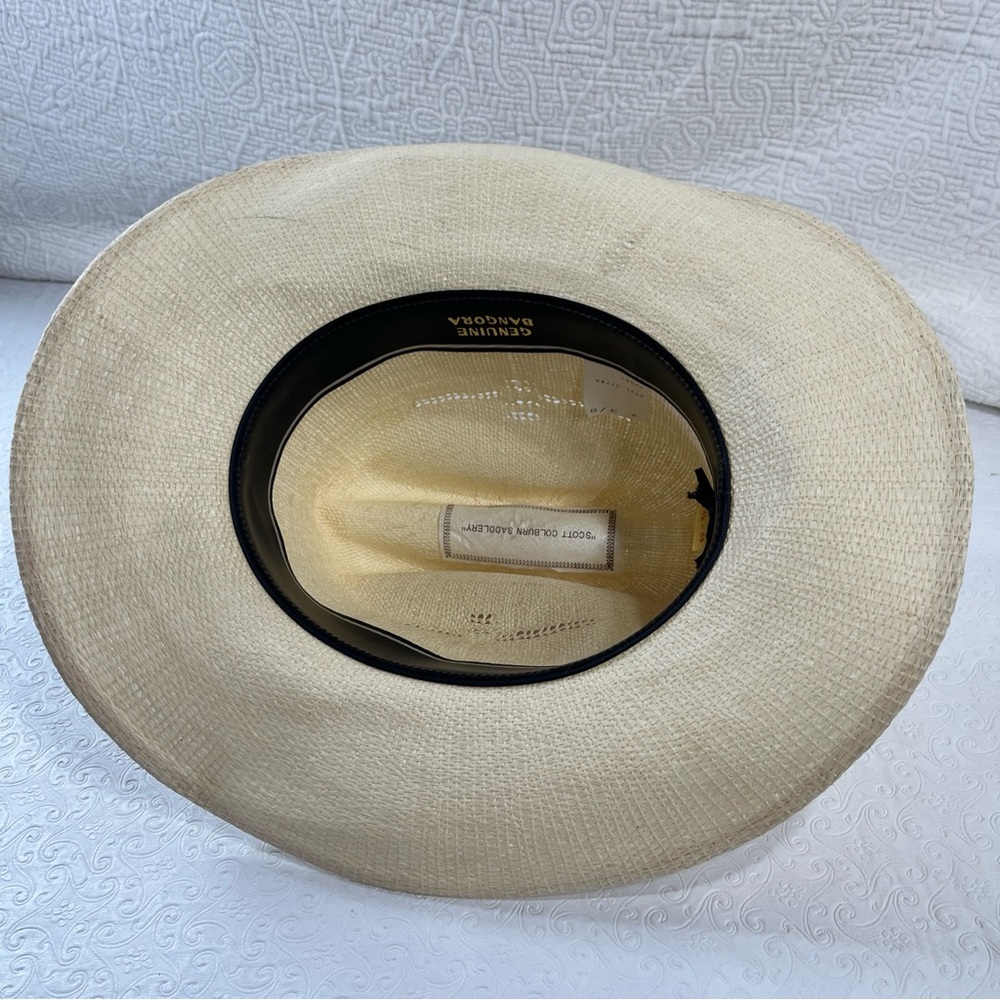 Scott Colburn Saddlery Vintage Western Cowboy Hat Genuine Bangora Size 7 3/8 - Picture 13 of 16